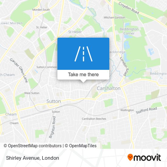 Shirley Avenue map