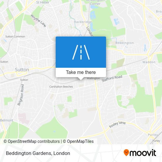 Beddington Gardens map
