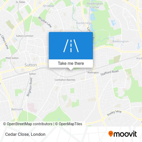 Cedar Close map