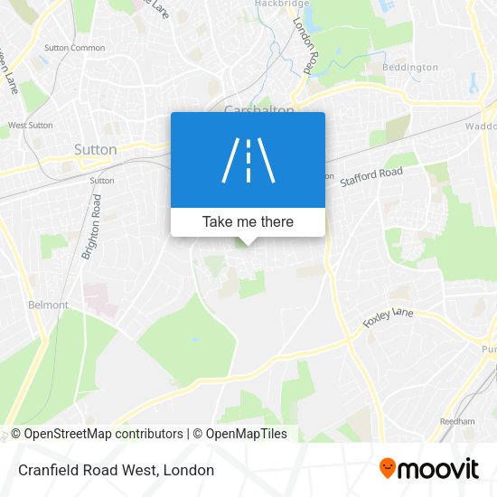 Cranfield Road West map