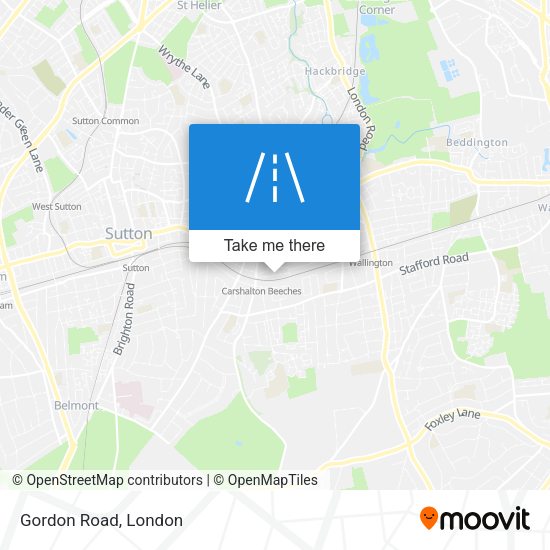 Gordon Road map