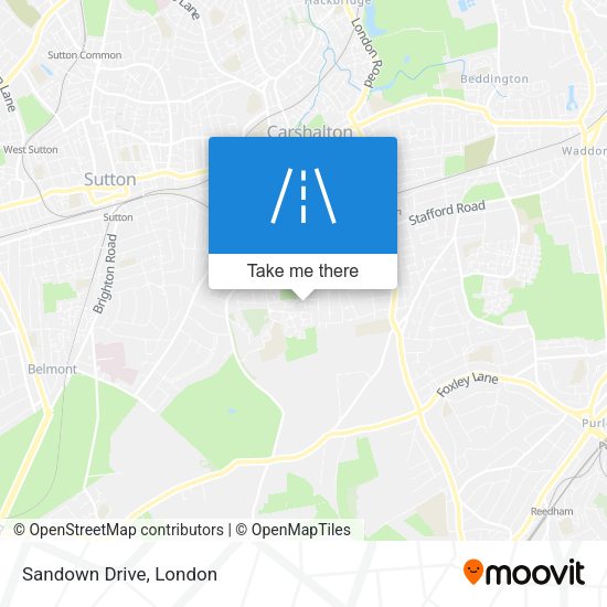 Sandown Drive map