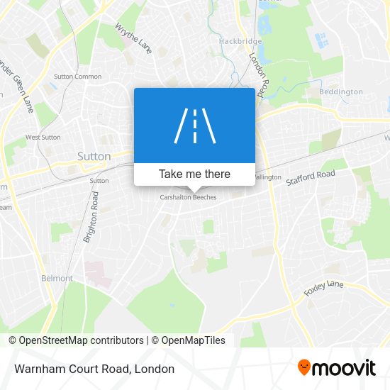 Warnham Court Road map