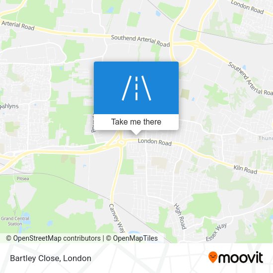 Bartley Close map