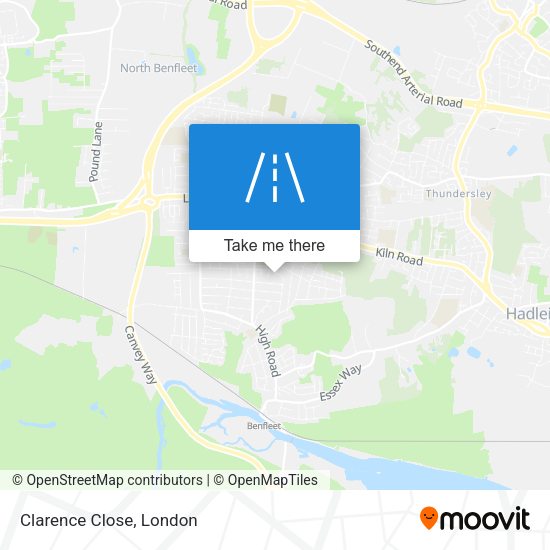Clarence Close map
