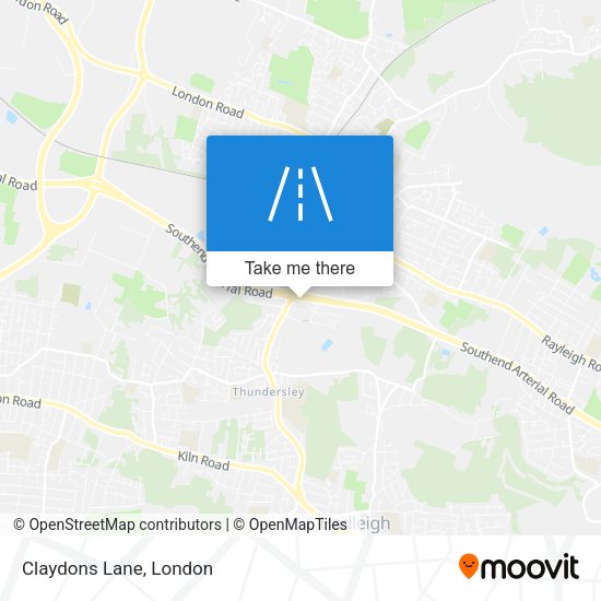 Claydons Lane map