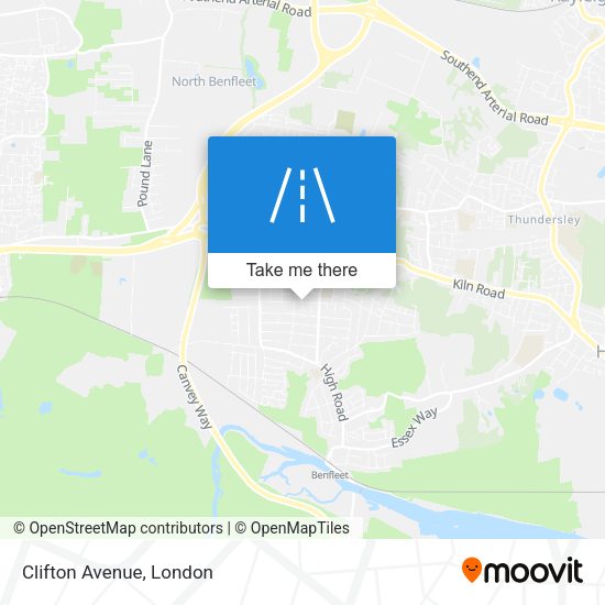Clifton Avenue map