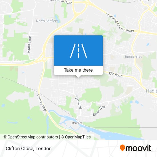 Clifton Close map