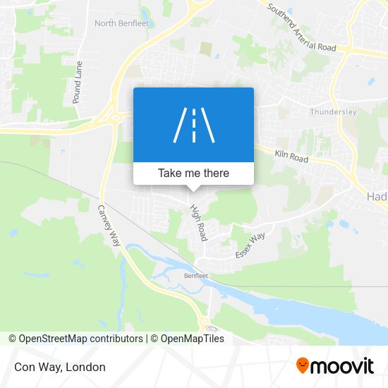 Con Way map