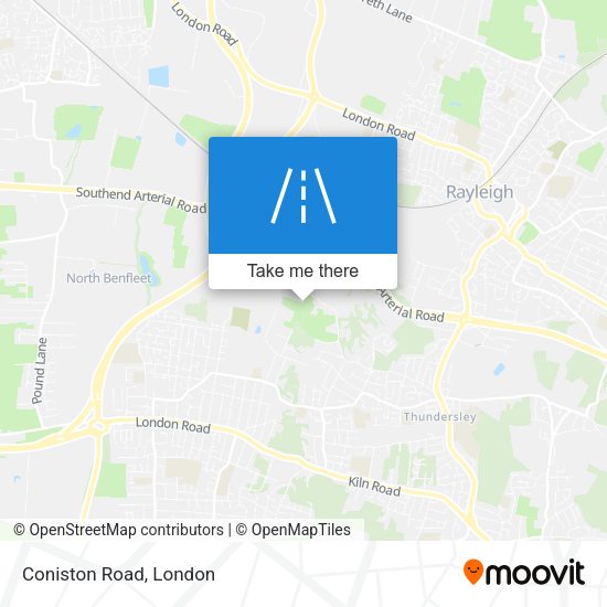 Coniston Road map
