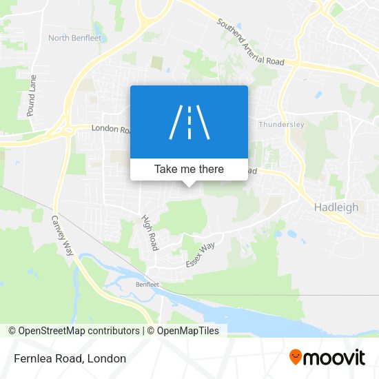Fernlea Road map