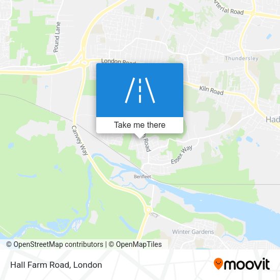 Hall Farm Road map