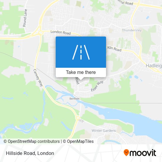 Hillside Road map