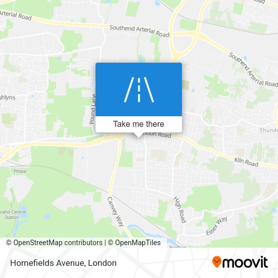 Homefields Avenue map
