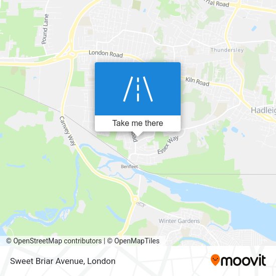 Sweet Briar Avenue map