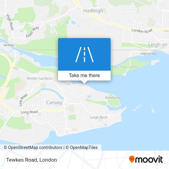 Tewkes Road map