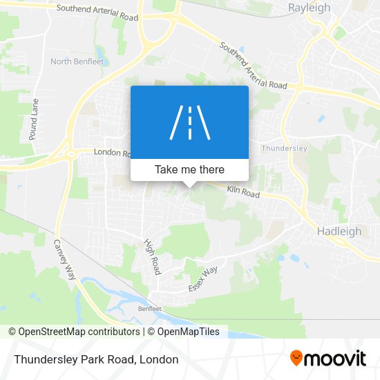 Thundersley Park Road map