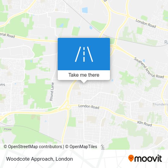 Woodcote Approach map