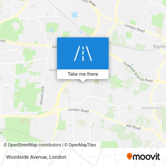 Woodside Avenue map