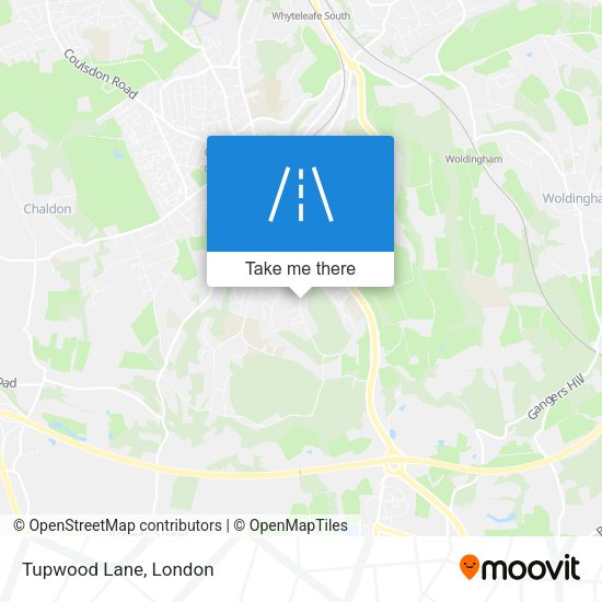 Tupwood Lane map