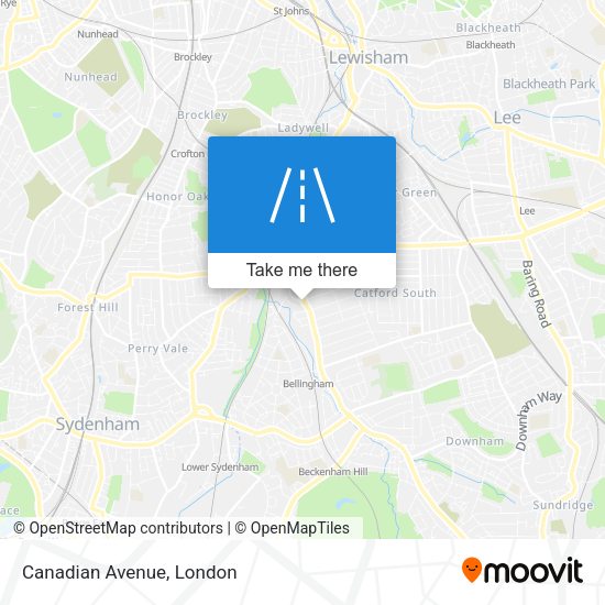 Canadian Avenue map