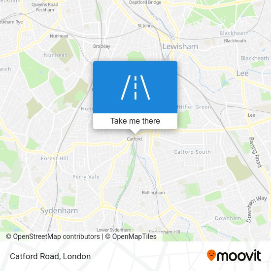 Catford Road map