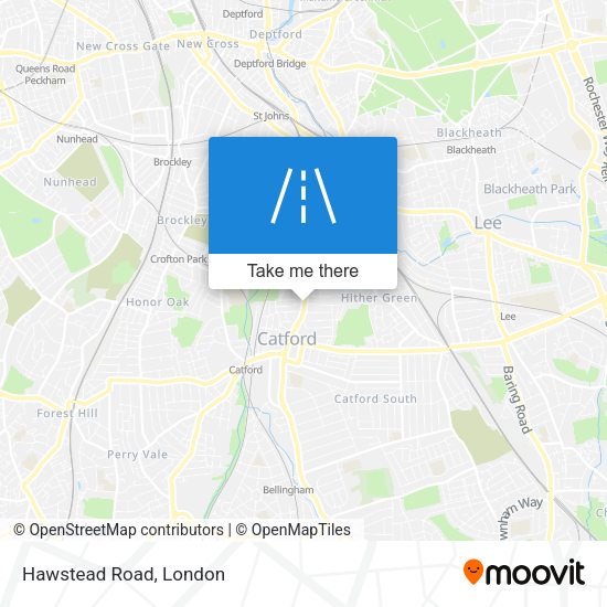 Hawstead Road map