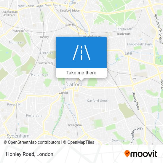 Honley Road map