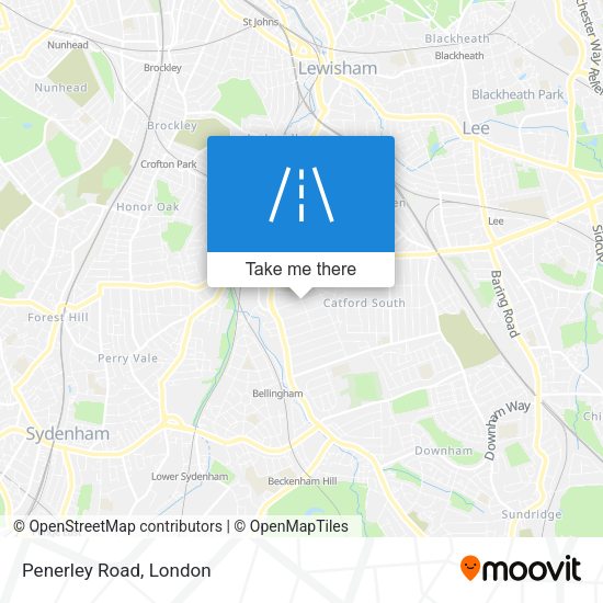 Penerley Road map