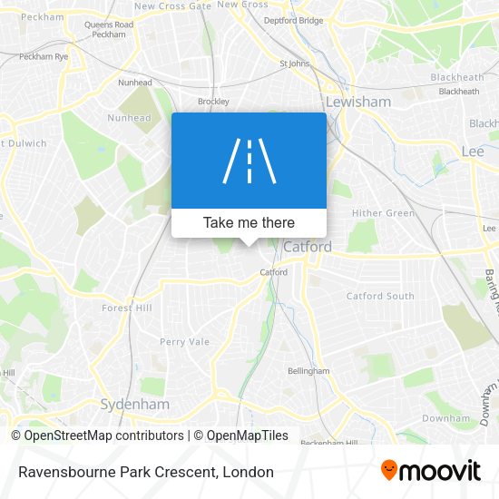 Ravensbourne Park Crescent map