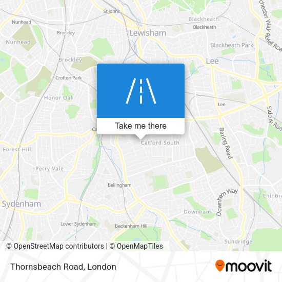 Thornsbeach Road map