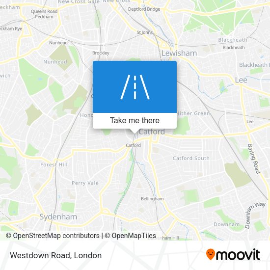 Westdown Road map