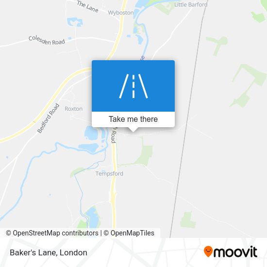 Baker's Lane map