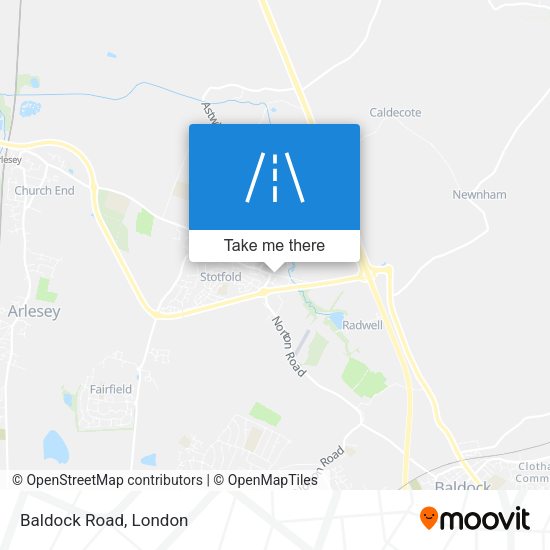 Baldock Road map