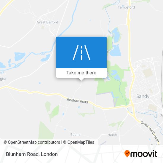 Blunham Road map