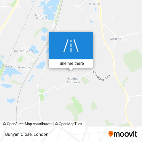 Bunyan Close map
