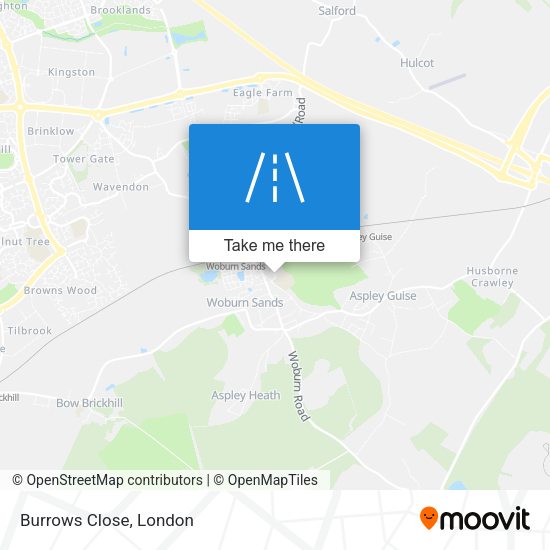 Burrows Close map
