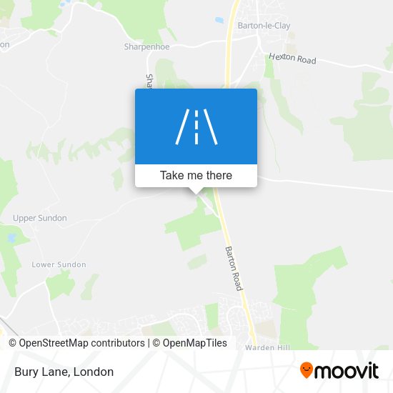 Bury Lane map
