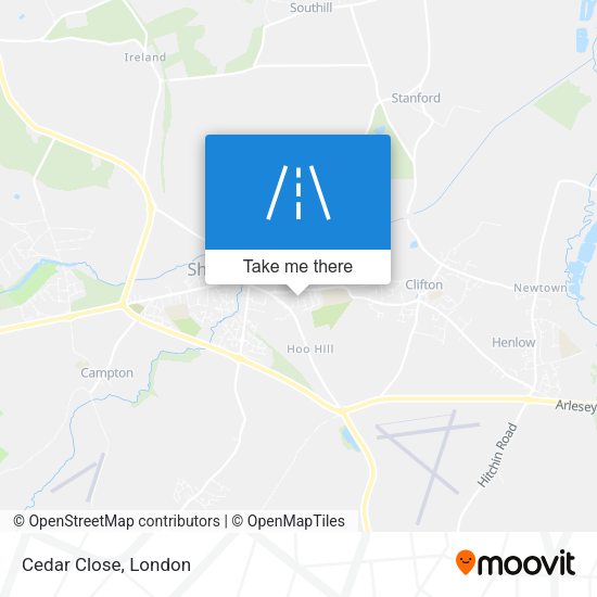 Cedar Close map