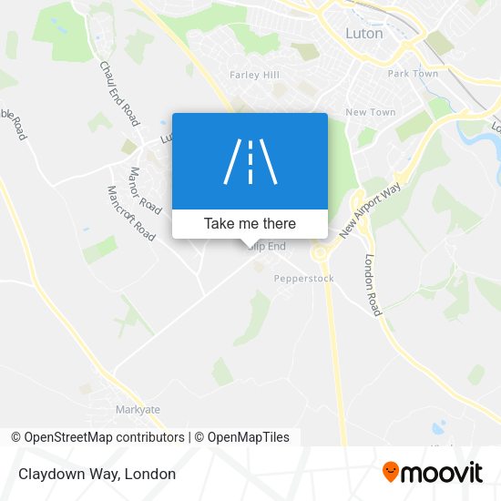 Claydown Way map