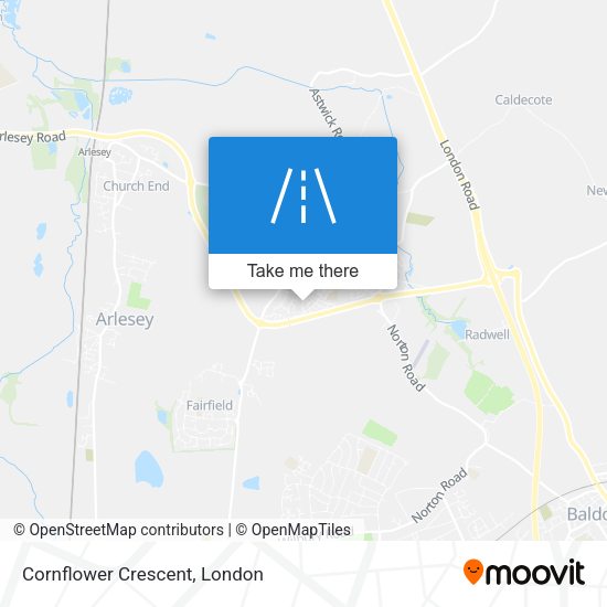 Cornflower Crescent map