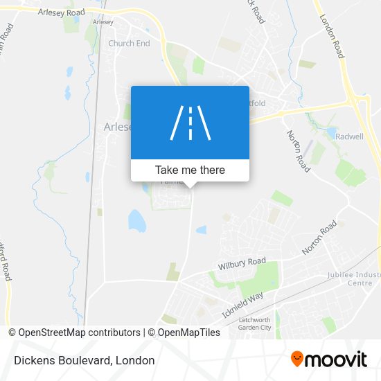 Dickens Boulevard map