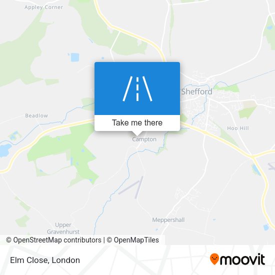 Elm Close map