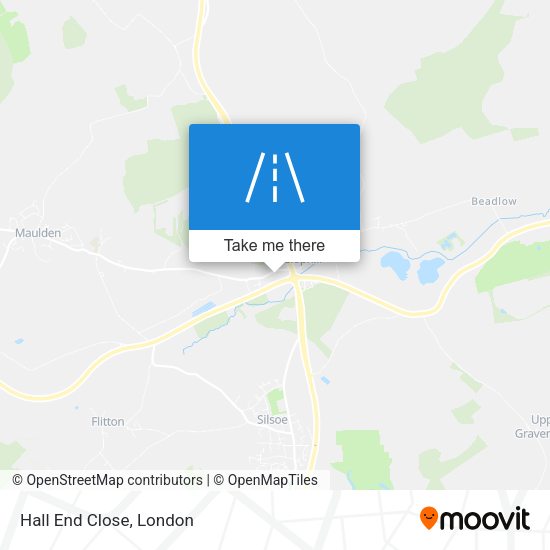 Hall End Close map