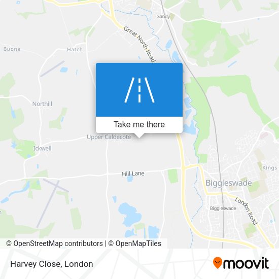 Harvey Close map