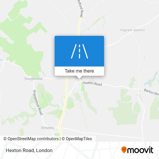 Hexton Road map
