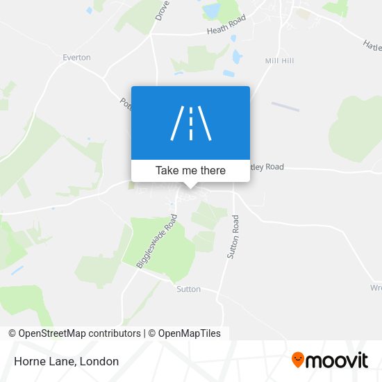 Horne Lane map