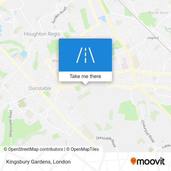 Kingsbury Gardens map