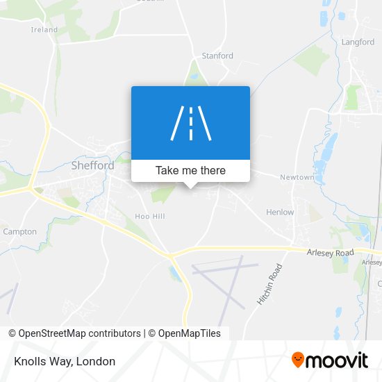 Knolls Way map