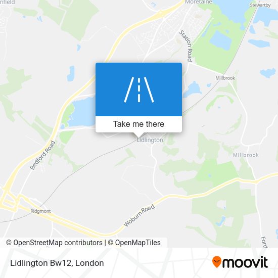 Lidlington Bw12 map